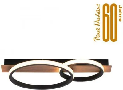 Immagine prodotto di Lampada a LED per legno, metallo nero, aspetto legno, L 53 cm