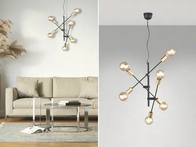 Produktbild von Ausgefallene LED Pendelleuchte mehrflammig schwenkbar für Esstisch Esszimmer