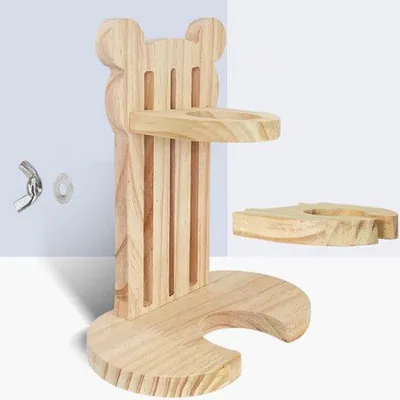 Immagine prodotto di Abbeveratoio per piccoli animali, regolabile in altezza, in legno, per conigli e criceti