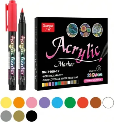 Produktbild von Sada 12ks - Akrylové farby, Akrylové fixy, Akrylové fixy, Akrylové fixy, Ceruzky a písací materiál , Permanentné popisovače - ACRYLICPENS
