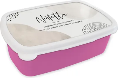 Produktbild von KitchenYeah® Lunchbox Brotzeit Brotdose 17x11 cm Nutella - Sprichwörter - Zitate - Nutella Definition - Wörterbuch Kinder Brotzeitdose - Lunchpaket - Brotkasten - Sandwich Box