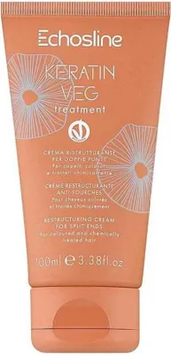 Productafbeelding van Echosline Keratin Veg Treatment: Herstellende crème voor gespleten haarpunten, 100 ml