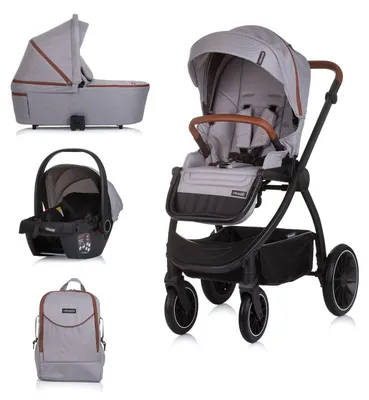 Obrázok produktu pre Chipolino 3 v 1 Prestige batoh na nosenie i-Size detská autosedačka šedá