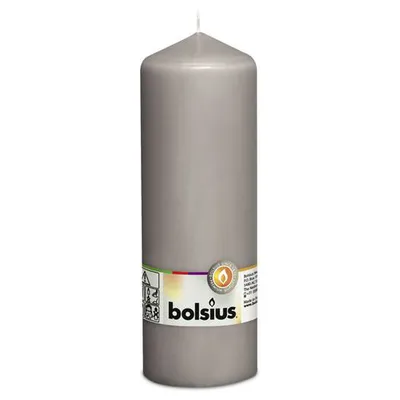Zdjęcie produktu dla Świeca filarowa Bolsius ciepła szarość 200/68 mm