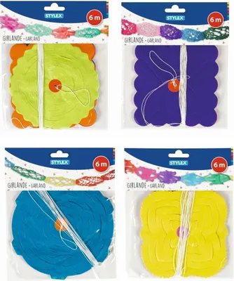 Image de STYLEX Guirlande - colorée - 6 m - 4 fois assortie
