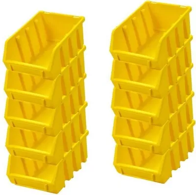 Produktbild von SuperSparSet 10x Sichtlagerbox 2 | HxBxT 7,5x11,6x16,1cm | Polypropylen | Gelb