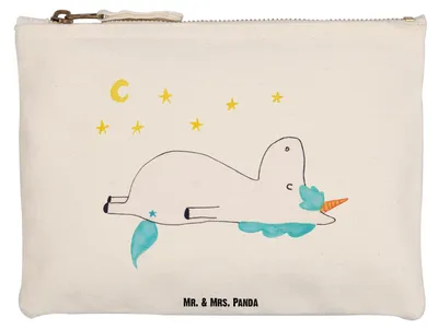 Produktbild von Mr. & Mrs. Panda Schminktasche Einhorn Sternenhimmel Grösse XL Große - Weiß - Geschenk, Einhörner, beauty case, Unicorn, Kosmetiktasche, Stifteetui, Waschbeutel, Sterne