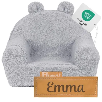 Produktbild von Flumi Kindersessel mit Namen – aus Schaumstoff, Bezug abnehmbar & waschbar