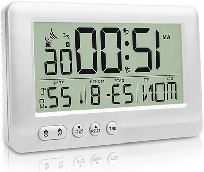 Productafbeelding van Digitale Wekker - Radio Klok - Wakker Worden - Dubbele Alarmtijd - 14.5 cm Breed - Wit