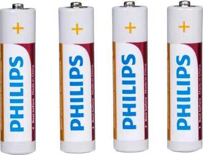 Produktbild von Philips AAA-Batterien - R03L4F - 4er-Pack Batterien - Zinkchlorid-Technologie - 3 Jahre Haltbarkeitsdauer
