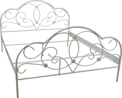 Produktbild von Metallbett - Doppelbett in weiß pulverbeschichtet 160 x 200 cm