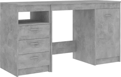 Produktbild von vidaXL Schreibtisch Betongrau 140x50x76 cm Holzwerkstoff