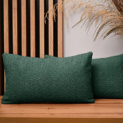 Obrázek produktu pro MG Design, sada 2 povlaků na polštáře, 30 x 50 cm, zelená barva - s zipem, jemně tkané s příjemnou texturou, snadno se udržují