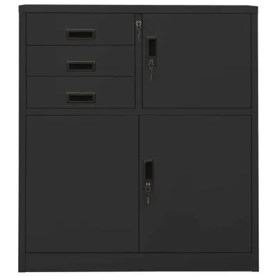 Immagine prodotto di Armadio per Ufficio Antracite 90x40x102 cm in Acciaio
