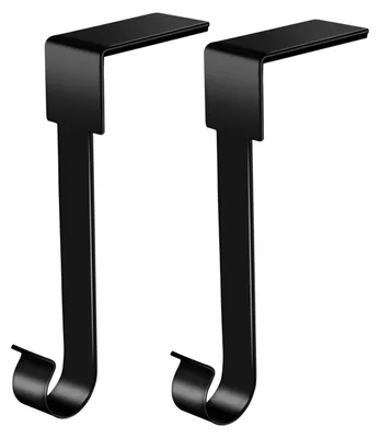 2er-Pack Kaminstrumpfhalter, schwarz, 10x3x5 cm