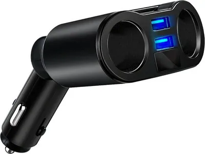 Obrázek produktu pro Verk 10074 Rozbočovač pro autozapalovač 2x USB, 12-24V, Voltmetr
