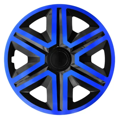 Productafbeelding van Wieldoppen zwart/blauw 14 inch set van 4