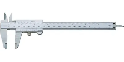 Produktbild von FORMAT Präzisions-Taschenmessschieber parallaxfrei, Feststellschraube, 150mm, Ausführung:mit Feststellschraube, Messbereich:150 mm