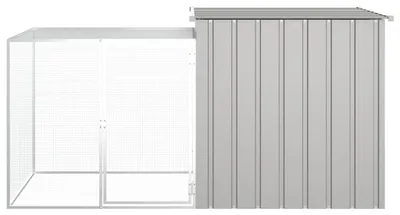 Obrázok produktu pre vidaXL Klietka pre kurčatá šedá 200x91x100 cm pozinkovaná oceľ