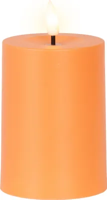 Produktbild von Solar LED Kerze 7x10cm Outdoor Kunststoff Orange / Warmweiß