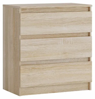 Produktbild von Kommode Sonoma - 70 x 76,5 x 40 cm - 3 Schubladen - Wohnzimmermöbel