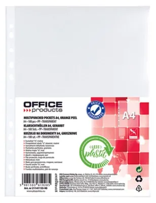 Zdjęcie produktu dla Koszulki na dokumenty OFFICE PRODUCTS PP A4 groszkowe 100szt.