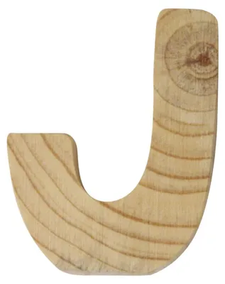 Holzbuchstabe J, 5 x 1 cm, aus Holz, für Bastelarbeiten