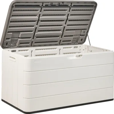 Produktbild von BELIANI Auflagenbox Weiß Kunststoff 116 x 60 cm für Garten für Terrasse für Outdoor