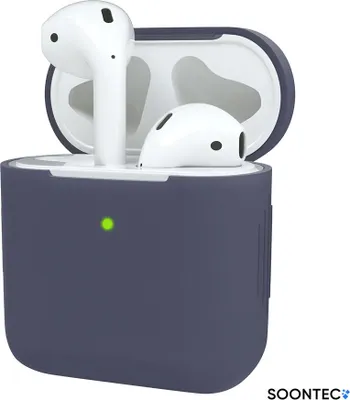 Produktbild von AirPods Hülle Blau SOONTEC Case Silikon Schutzhülle für Apple AirPods 1. Generation 2. Generation