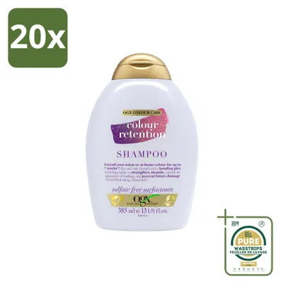 Productafbeelding van 20 x OGX Shampoo voor gekleurd haar, 385 ml - Voorraadpakket - 20 stuks