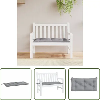 Produktbild von The Living Store Gartenbank-Auflage Grau 110x50x7 cm Oxford-Gewebe