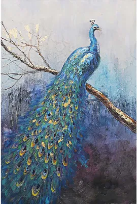 Produktbild von Leinwandbild - Motiv: Pfau - 120 x 80cm