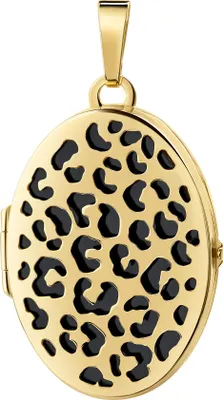Produktbild von Gold 333 Medaillon für 2 Bilder Gold Foto Amulett zum Öffnen