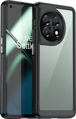 Image de Etui pour OnePlus 11 transparent, étui de protection antichoc en silicone TPU noir