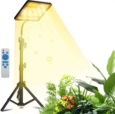 Obrázok produktu pre Bettizia lampa na rastliny LED, UV-IR plnospektrálne svetlo na rastliny pre izbové rastliny, lampa na rastliny s 10 stmievateľnými jasmi, lampa na pestovanie kvetov zeleniny hydropónia