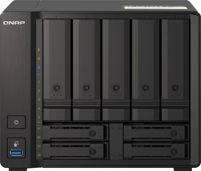 Immagine prodotto di QNAP TS-H973AX NAS Tower Ryzen Embedded V1500B 32 GB DDR4 0 TB QuTS hero Nero