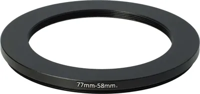 Produktbild von vhbw Step-Down-Ring Adapter von 77 mm auf 58 mm für Kamera Objektiv - Filteradapter, Metall Schwarz