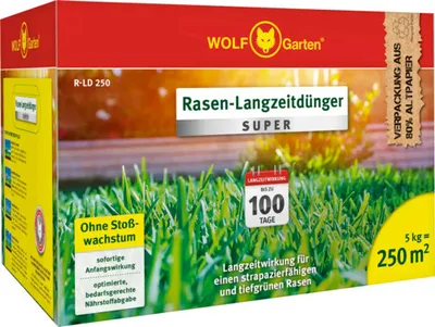 Produktbild von Rasen-Langzeitdünger WOLF Garten 'Super' 5 kg für 250 m²