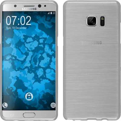 Produktbild von PhoneNatic Case kompatibel mit Samsung Galaxy Note FE - weiß Silikon Hülle brushed Cover