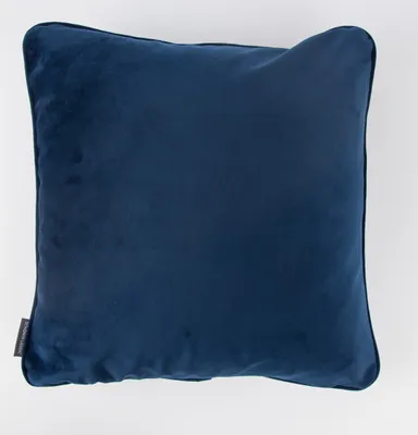 Produktbild von Samtkissen Kederumrandung Füllung d'blau 50x50cm