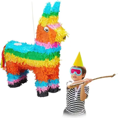Bunte Lama Piñata für Kinder - Selbst zu füllen für Geburtstagsfeiern