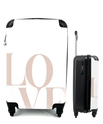 Produktbild von MuchoWow® Koffer Handgepäck Trolley Rollkoffer Kleine Reisekoffer mit 4 Rollen - Text - Zitate - Liebe - Cabin Size < 55x40x23 cm & 55x40x20 cm - Fotokoffer - Kabinenkoffer - Boardgepäck - Reise-Box - Reisekoffer - Reisegepäck - Koffer mit Bild - Trolley für Kinder