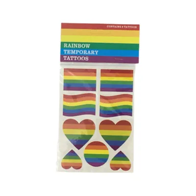 Produktbild von LGBT+ Stolz Blatt mit temporären Tattoos