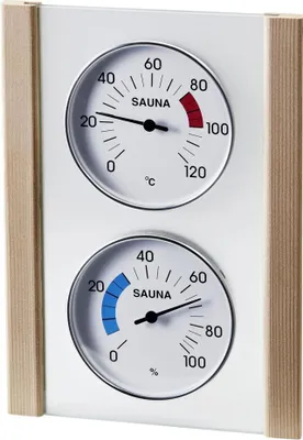 Produktbild von Klimamessstation mit Glas/Holzrahmen in Zeder