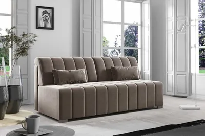 Produktbild von Schlafsofa NADIA, ausziehbare Polstercouch mit Schlaffunktion, Sofa mit Bettkasten, Bonnell-Federkern, inkl. Kissen, Soro 13