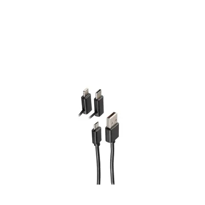 Produktbild von shiverpeaks BS14-15035, 2 m, USB A, Micro-USB B, USB 2.0, 0,48 Gbit/s, Schwarz