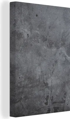 Produktbild von MuchoWow® - Leinwandbilder - Industriell - Beton - Grau - Schiefer - Retro, Wandbild, Wanddeko Bilder Wohnzimmer, 80x120cm