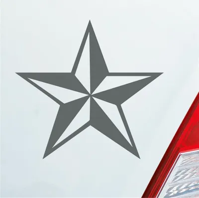 Produktbild von Auto Aufkleber Stern Stars Star 10x10 cm Grau Sticker Heckscheibenaufkleber