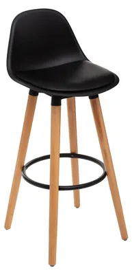 Produktbild von Atmosphera Créateur d'intérieur Hocker Maxon Kunststoff Holz Metall schwarz braun 92 cm x 42,5 cm x 39,5 cm