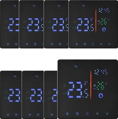 Obrázek produktu pro 8x digitální termostat Pokojový termostat pro 3A vodní topení Podlahové topení, 2 režimy, NTC-Indukce, LCD programovatelný pokojový termostat Vnitřní teploměr